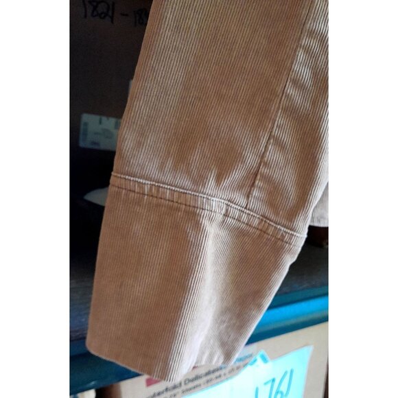 Anthropologie Corduroy Preppy Blazer Jacket Tan Striped Lining Womens Size 6 - Picture 11 of 12